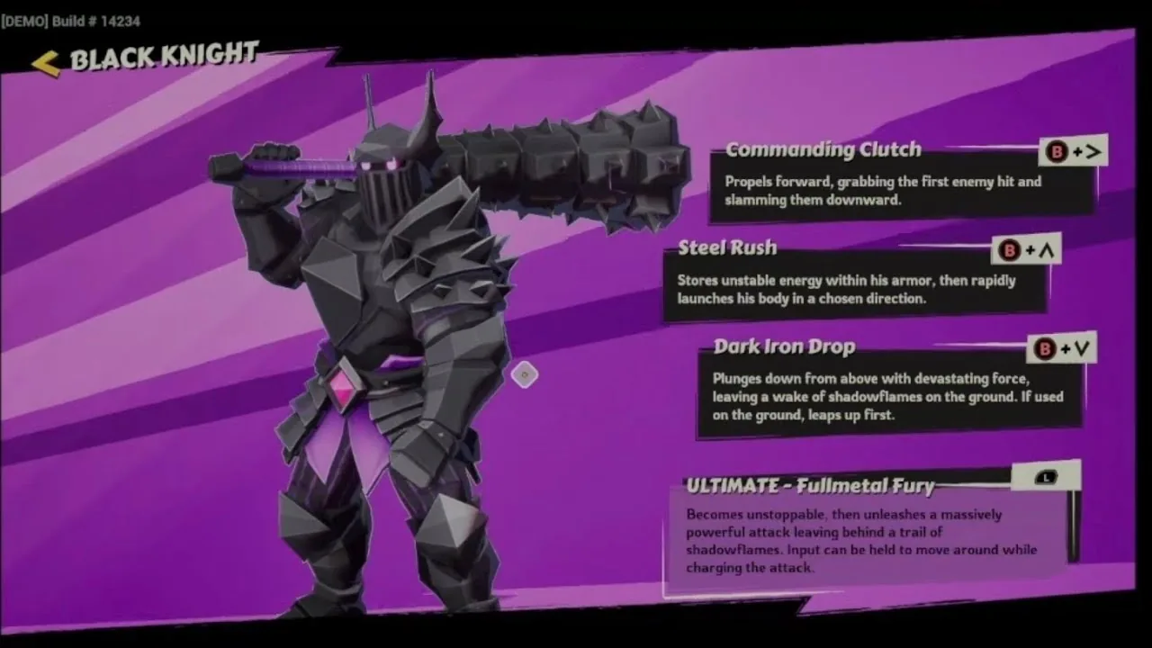 Punch Upon a Time Black Knight Moveset and Guide